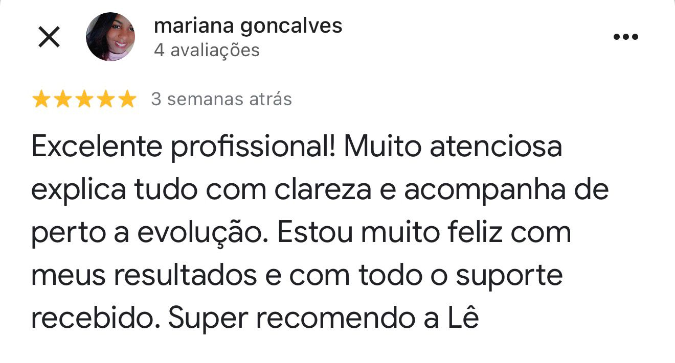 Avaliação 5 estrelas de Mariana Gonçalves